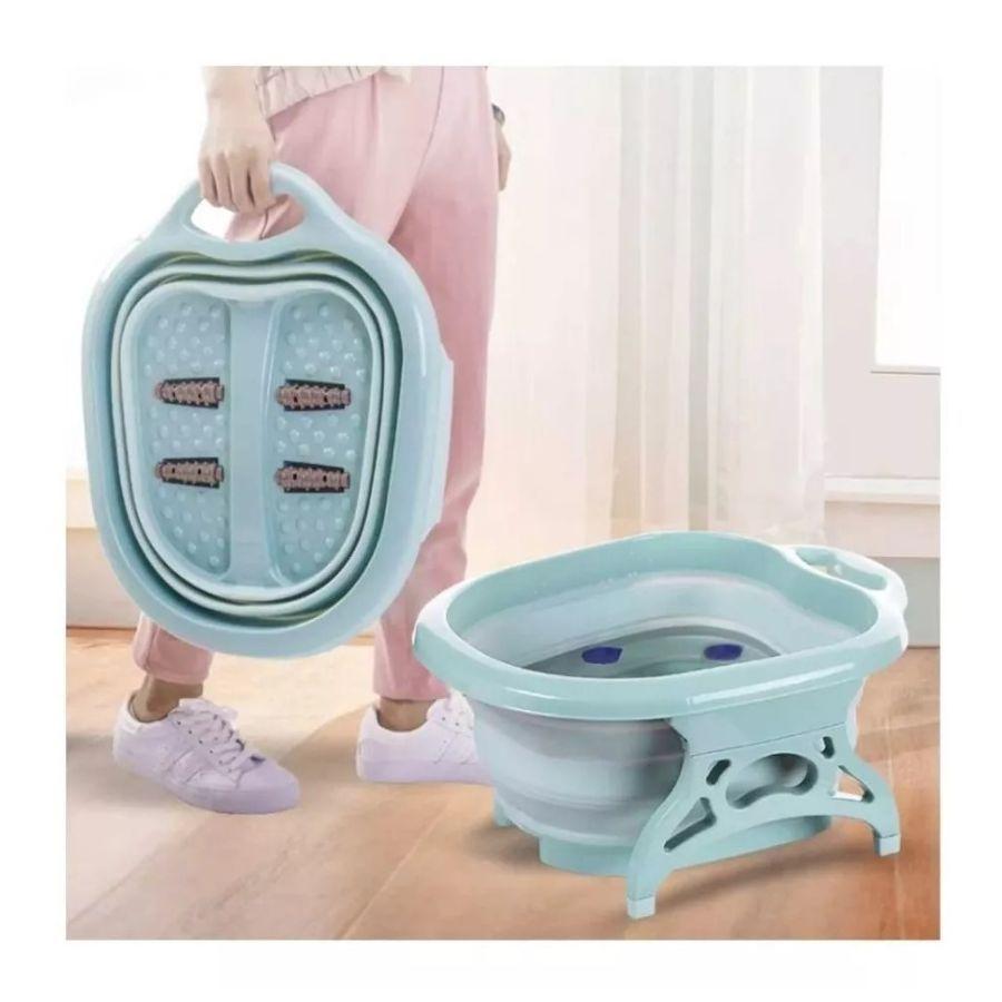 Spa Pies Desplegable Tina Bañera Cubeta Masajeador Portátil-1