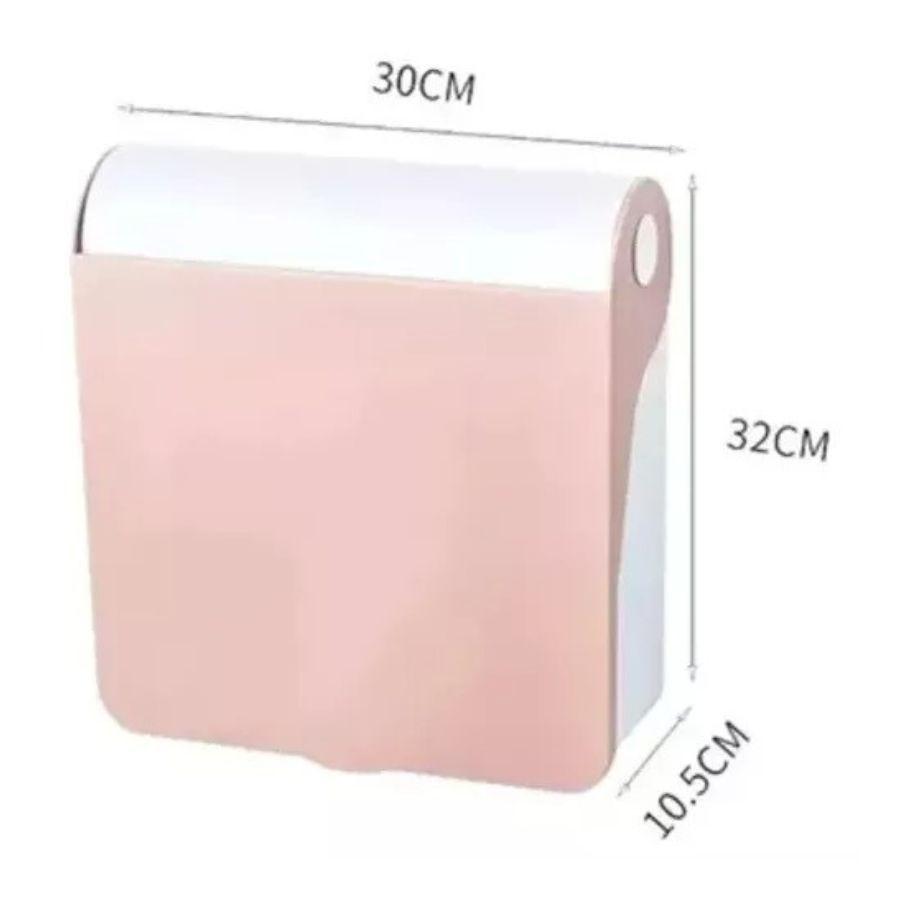 Organizador de Cosméticos con Espejo Rosado-3