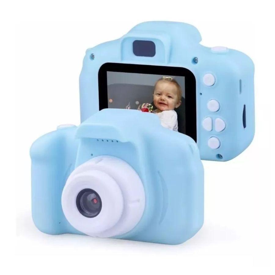 Mini Cámara Niños Fotográfica Digital Azul-2