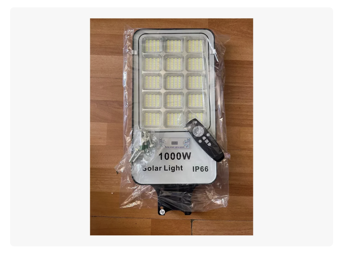 Foco Solar Alta Potencia 1000w Exterior Luminaria CN-2
