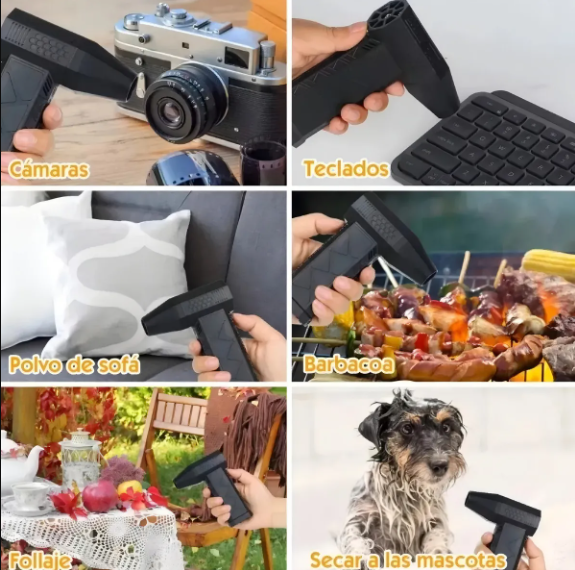 VENTILADOR TURBO SOPLADOR USB 130000 RPM 3 VELOCIDADES 200W RECARGABLE-3