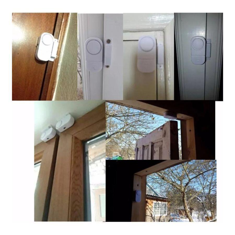 Pack 4 Alarma Para Puerta Ventana Con Sensor Magnético 90db -4