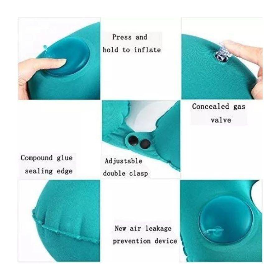 Cojin Inflable Almohada Cuello para Viajes-2