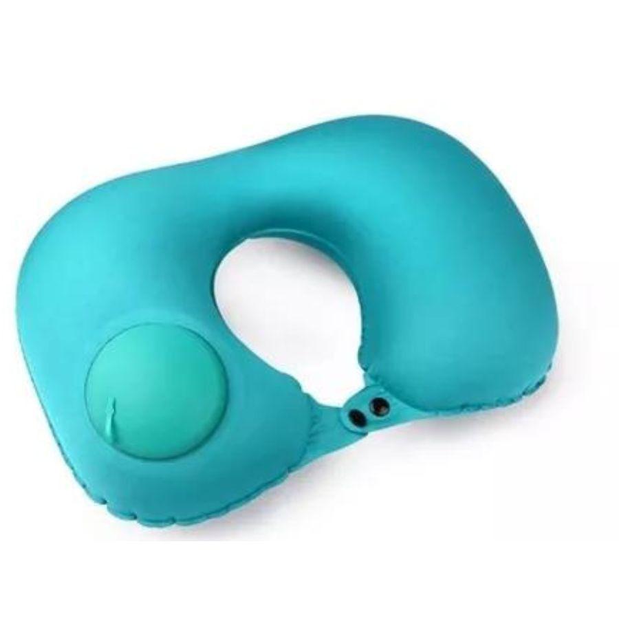 Cojin Inflable Almohada Cuello para Viajes-0