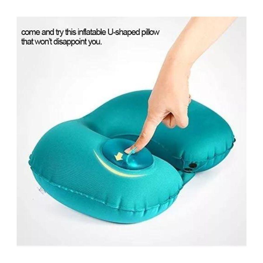 Cojin Inflable Almohada Cuello para Viajes-3
