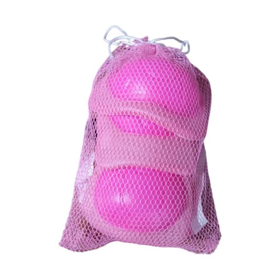 Set Codera Muñequera Rodillera  Protectores Bici Patines Color Rosa-1