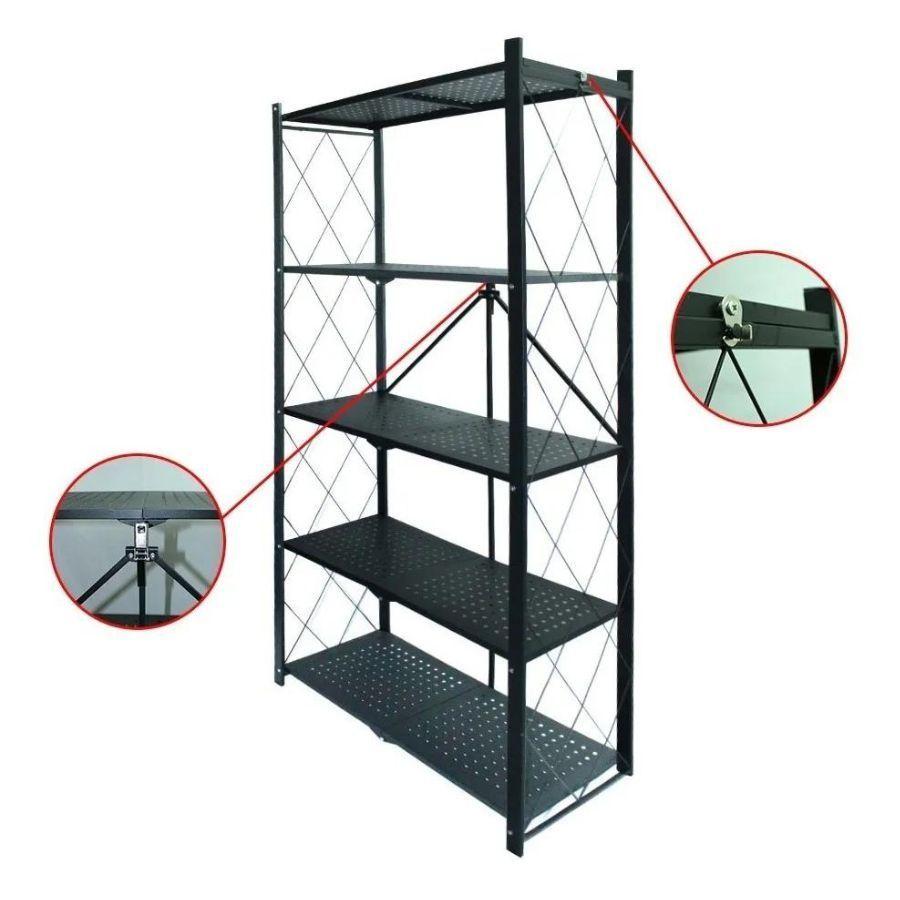 Estante Organizador Plegable Metálico Multiuso 5 Niveles-4