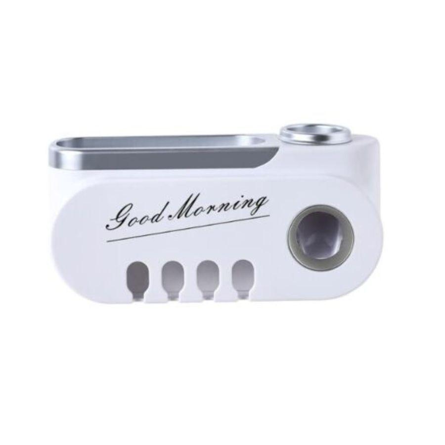 Dispensador de Pasta Dental de Pared Plateado-0