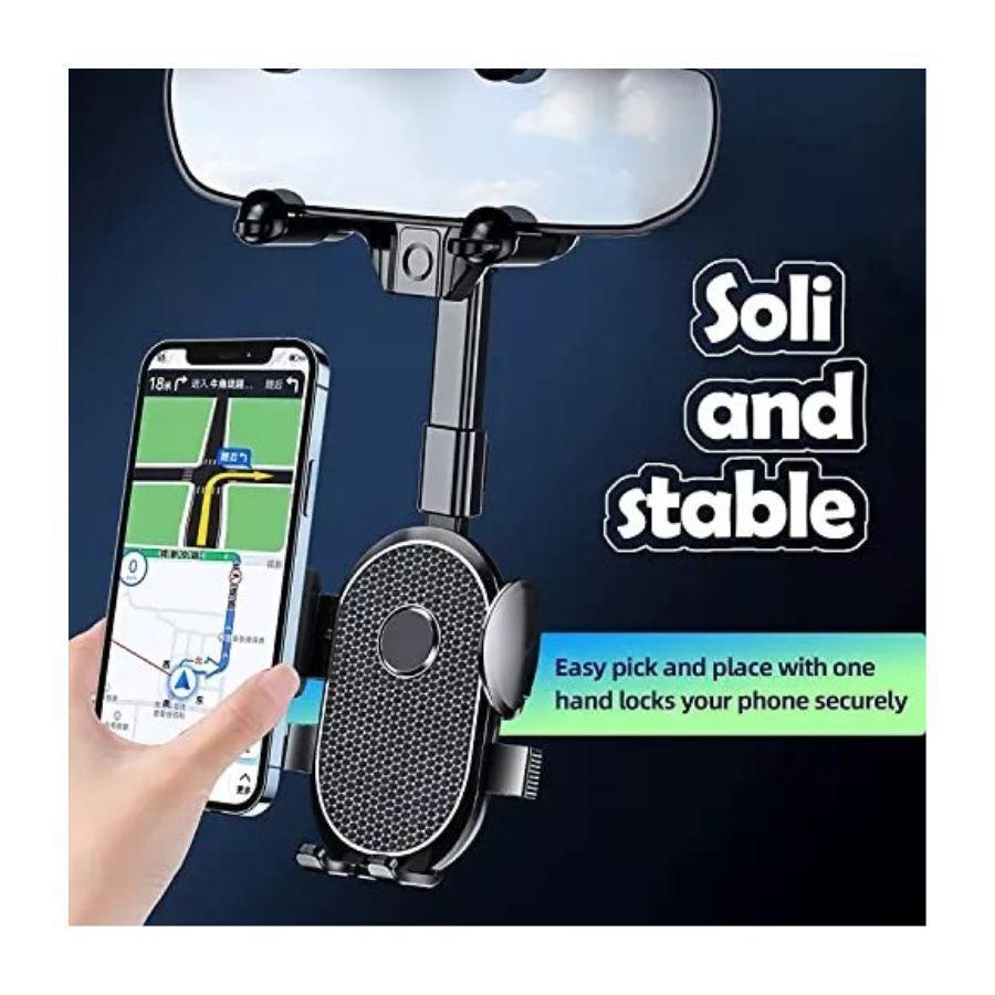 Soporte Holder Celular Retrovisor Espejo Universal 360 Grado-2