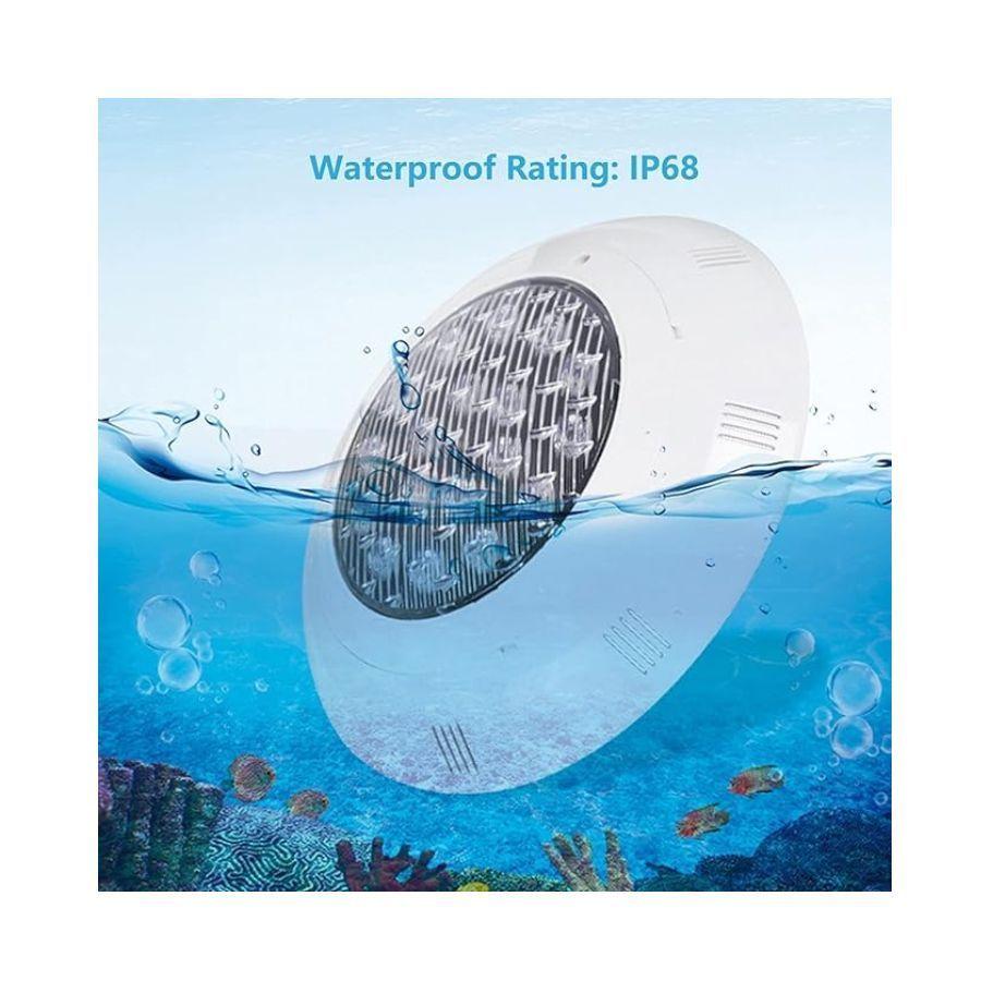 Lampara Foco Led Sumergible Piscina 18w Jacuzzi Sobrepuesto-3