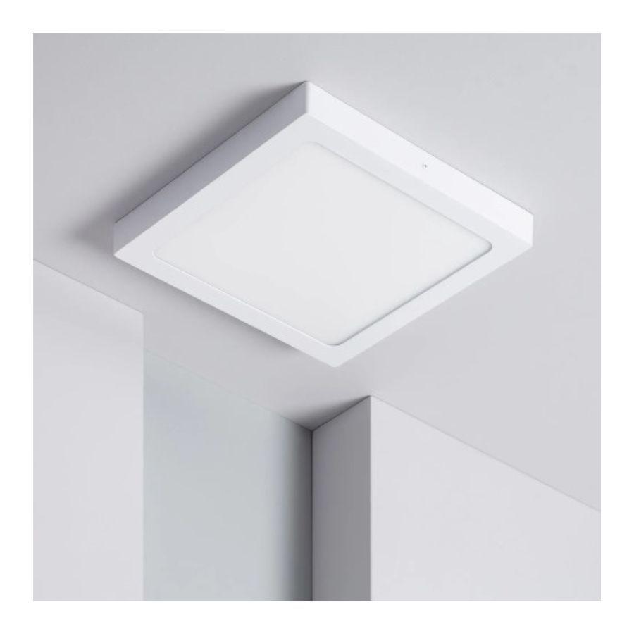 Lampara Led Plafon Sobreponer Cuadrado Blanco 18w-2