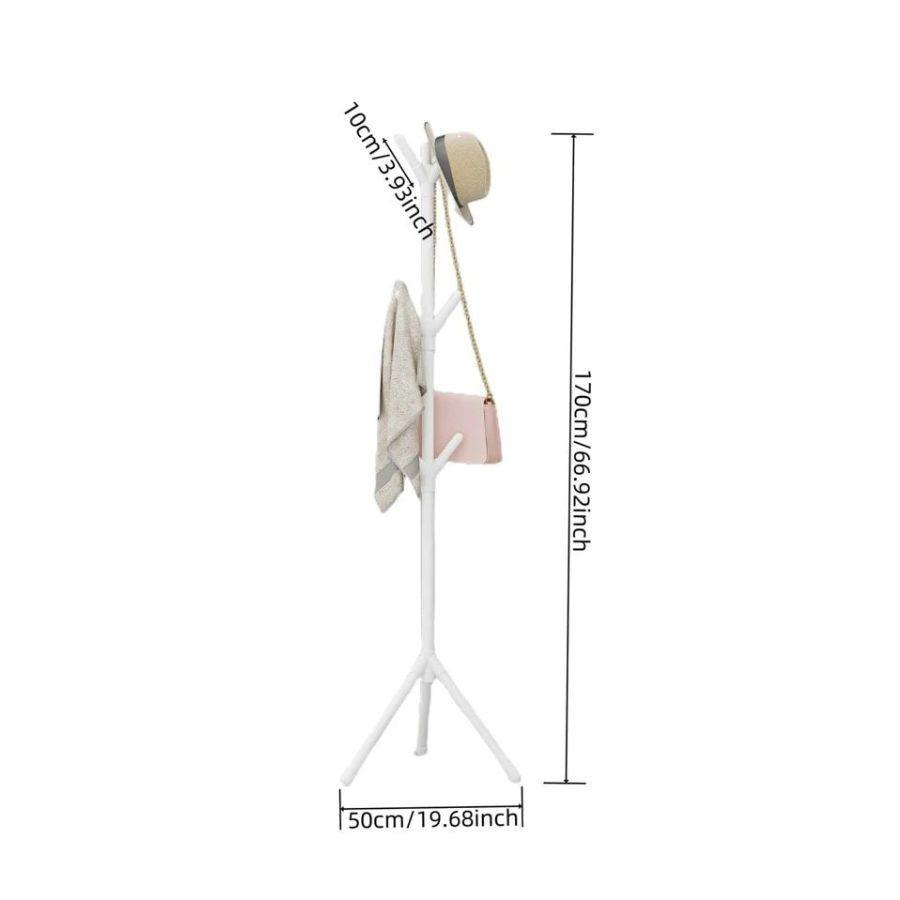 Colgador Perchero Tripo Adorno Ropa Sombrero Blanco-2