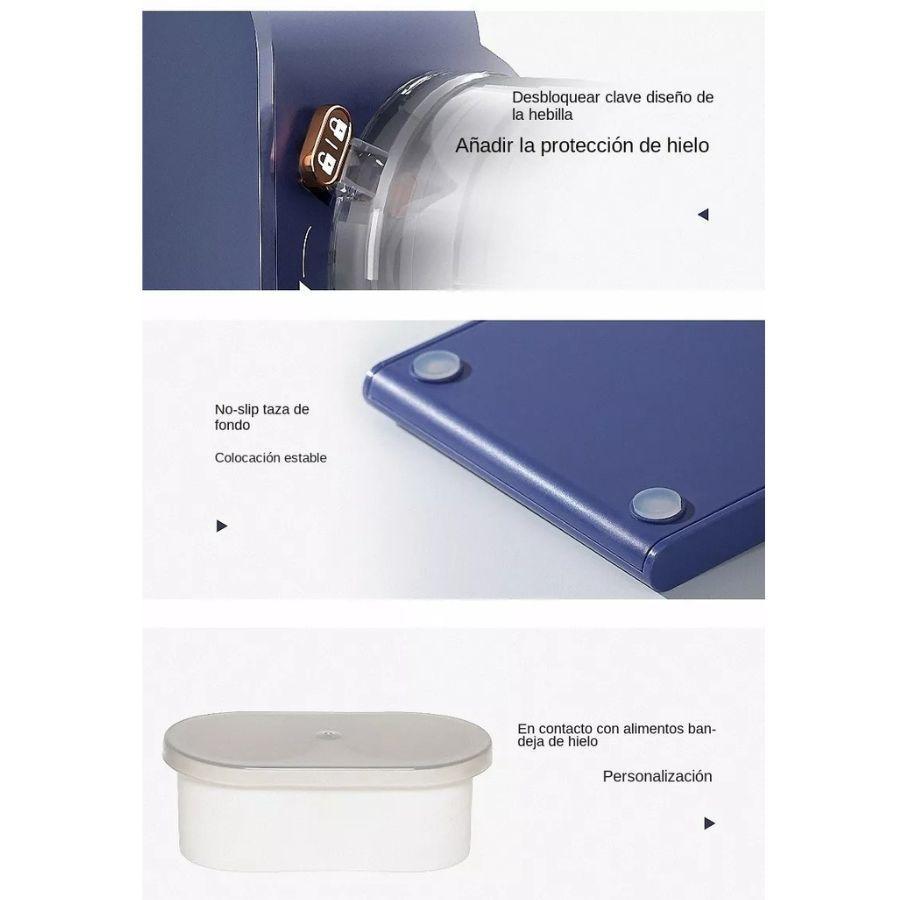 Máquina Batidos Máquina Trituradora de Hielo Recargable Helados-4