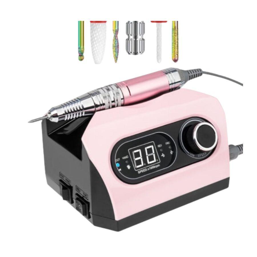 Pulidor Drimel Eléctrico Pantalla Digital 6 Brocas Manicura-2