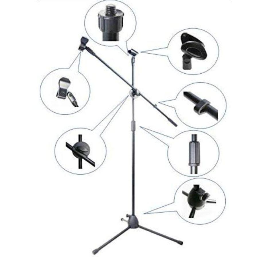 Soporte Para Micrófono Atril Con Boom Profesional Pedestal-2