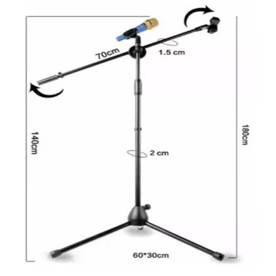 Soporte Para Micrófono Atril Con Boom Profesional Pedestal-4