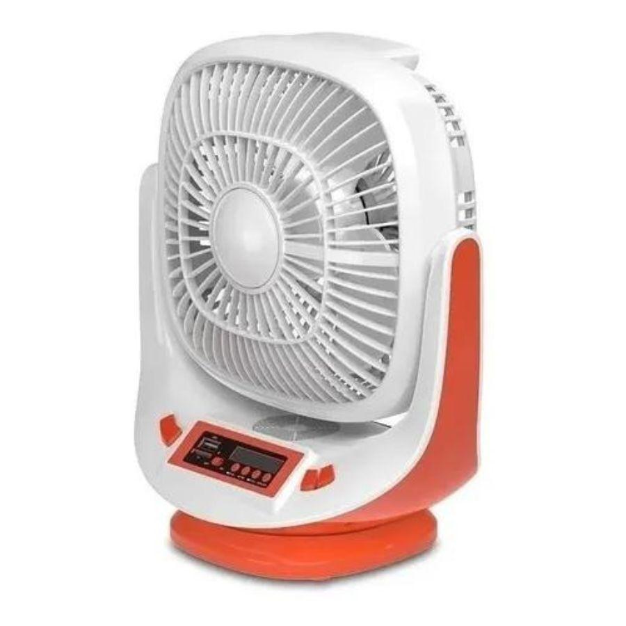 Ventilador Recargable con Panel Solas y 2 Lamparas-0