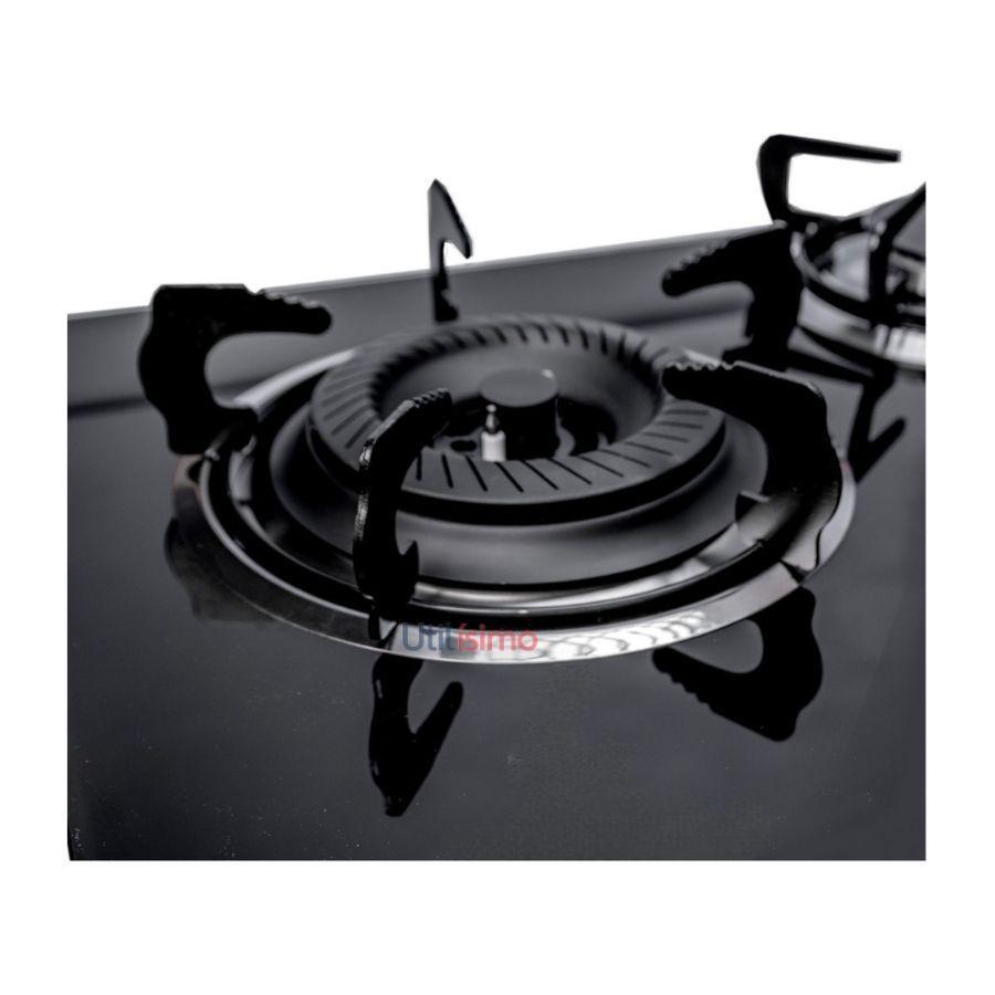 Cocina Encimera A Gas Placa Vidrio Templado 3 Platos-3