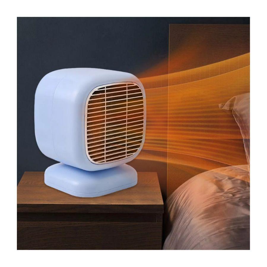 Mini Calentador Ventilador Silencioso Portátil De Manos Pies Azul-3