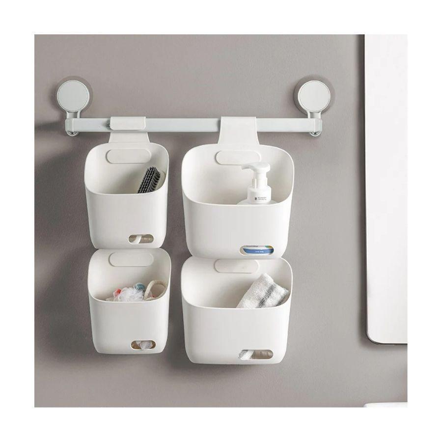 Cesta Colgante De Plastico Con Gancho Ducha Baño-2