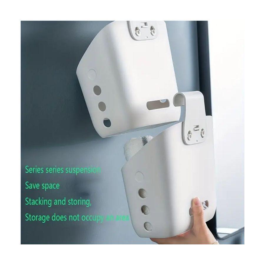 Cesta Colgante De Plastico Con Gancho Ducha Baño-3