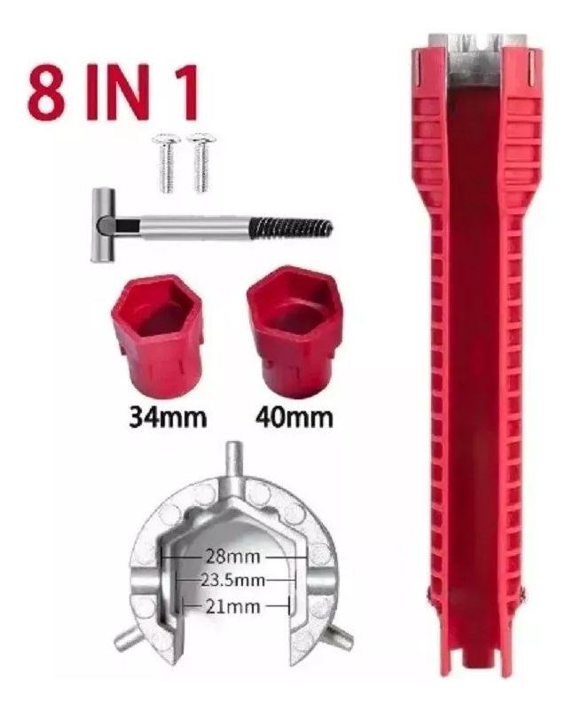 Llave Multifuncional De Reparación De Lavabos Y Baños 8 En 1-4