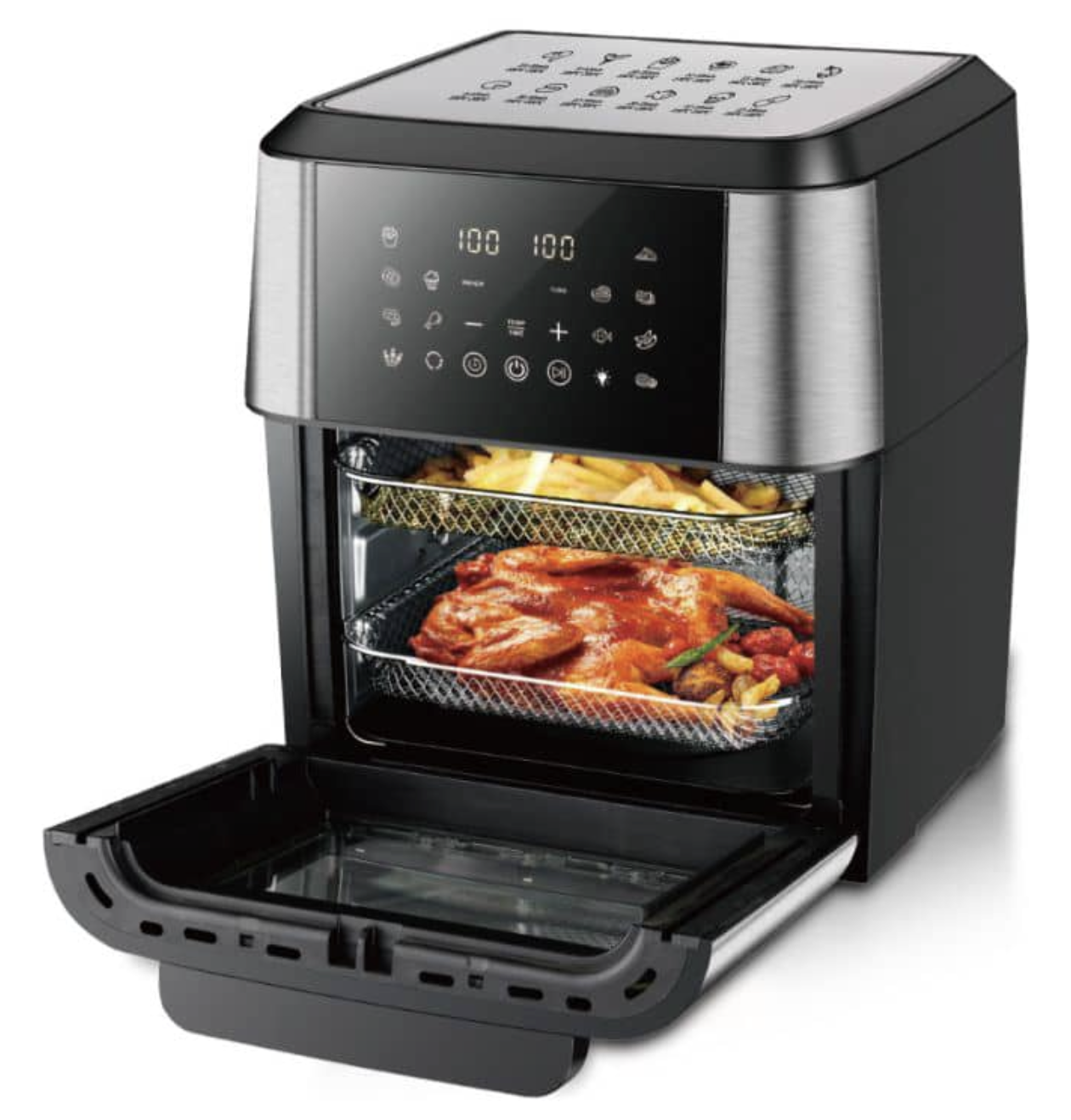 Horno Freidora De Aire Electrica Tactil Raf R.5150 2000w 12l-2