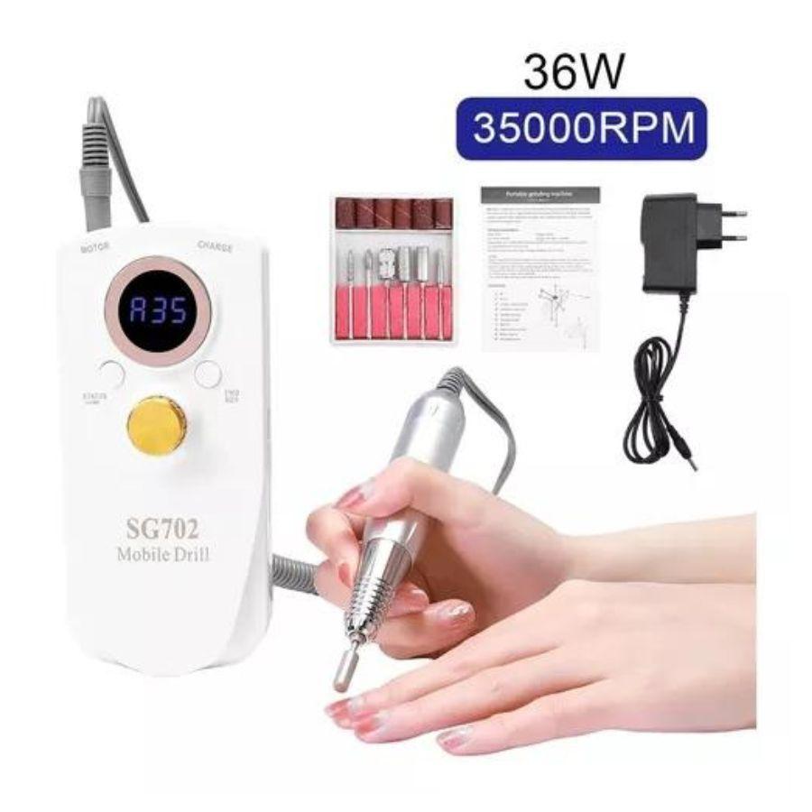 Torno Eléctrico Para Uñas Manicure Y Pedicure Inalambrico 36w-4