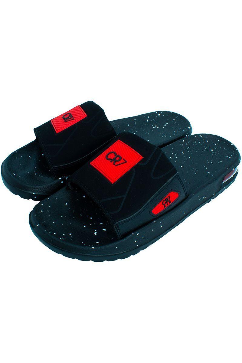 Sandalias Casual CR7 Negro/Rojo CR707NR Moletto-0