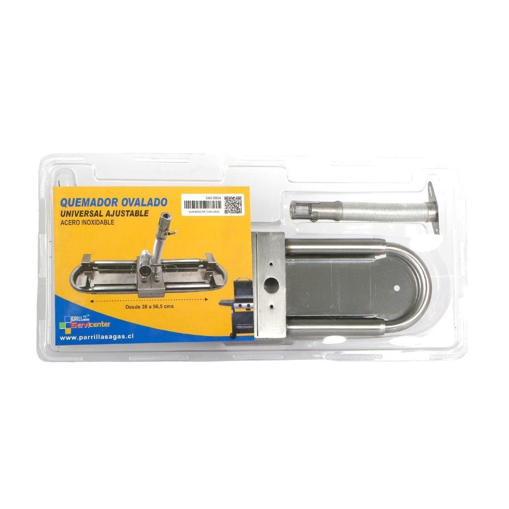 Kit Repuesto Quemador Ovalado + Difusor de Llama Ajustables Universales Parrillas Gas-2