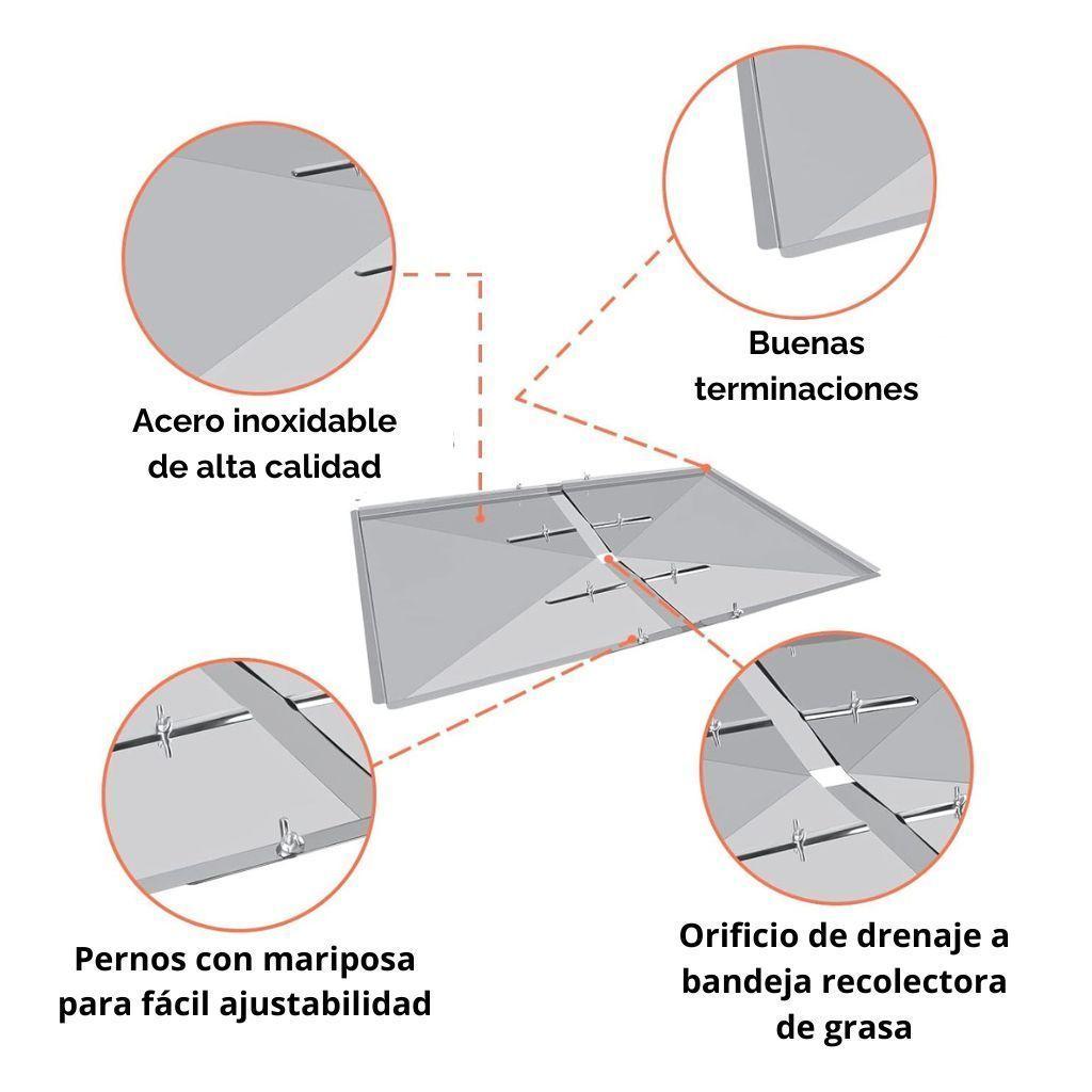 Bandeja De Grasa Para Parrillas A Gas Ajustable Universal Parrillas a Gas-3