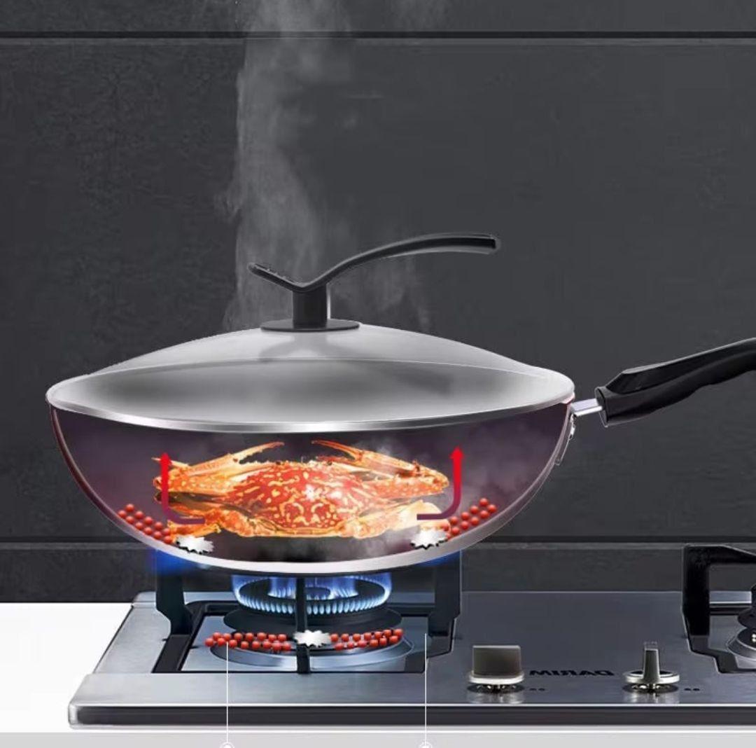 Wok Antiadherente Con Tapa 32 Centimetros-2