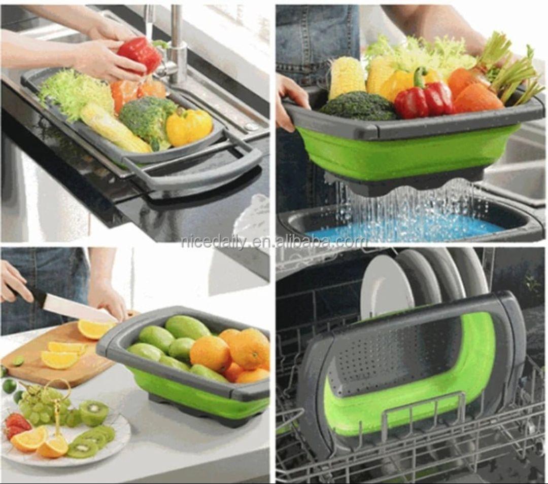 Colador Rectangular Con Asas Retractiles-3