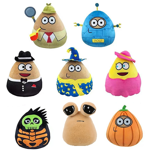 Peluche Pou Trajes Rojo Pou Con Disfraz-1