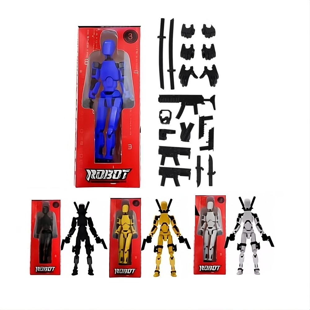 4 Figuras Misión 13 Dummy 13 Robot T13 Armados En Caja-0