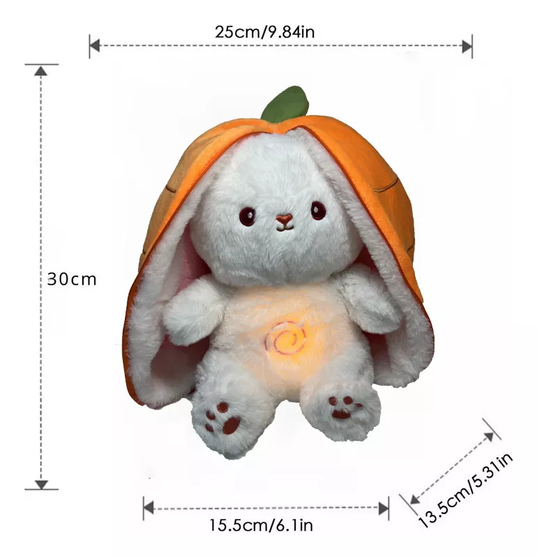 Conejo Zanahoria Peluche Que Respira Y Calma Ansiedad-1