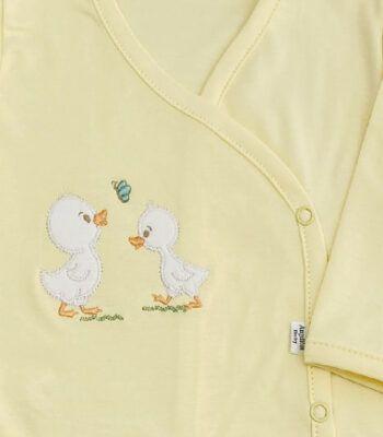 Ajuar 4 Piezas Bordado Little Ducks Algodón Peruano-1