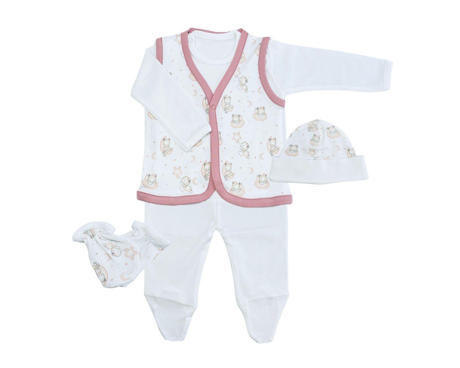 Ajuar 5 Piezas Moon Bear Algodón Peruano-0