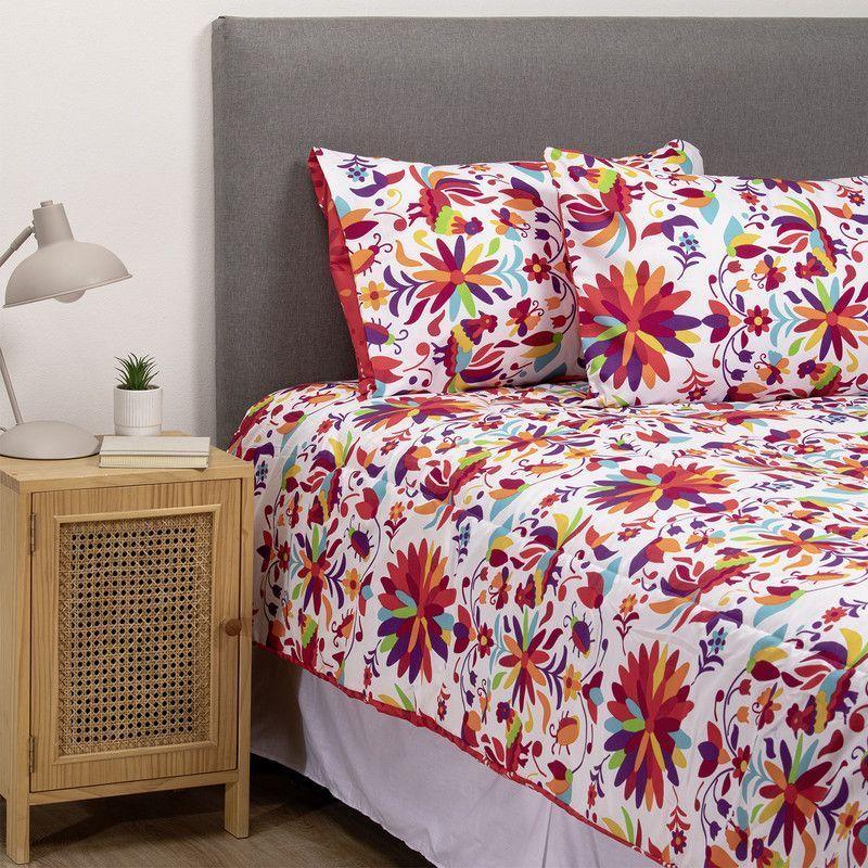 COMBO 18 PLUMON MEXICO REVERSIBLE ROJO 2 PLAZAS-2