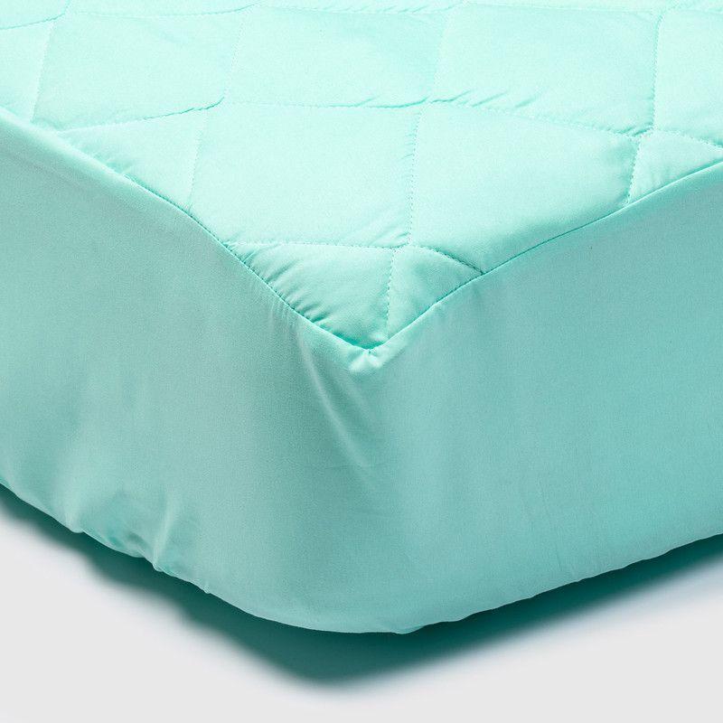 Cubrecolchon + Faldon + Sabana Verde 1 Plaza-4