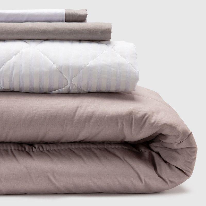 COMBO 9 PLUMON BICOLOR GRIS ROJO 1.5 PLAZAS-0