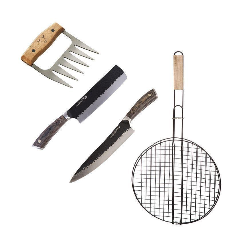 Set Parrillero 307  Wayu 4 Piezas Profesional-0