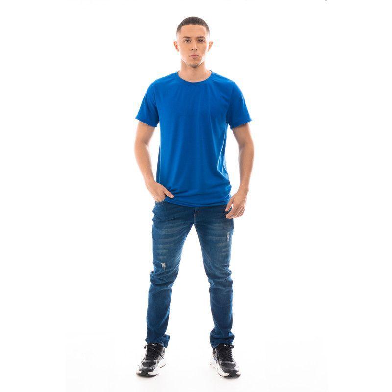 POLERA HOMBRE CUELLO REDONDO MANGA CORTA AZUL-1