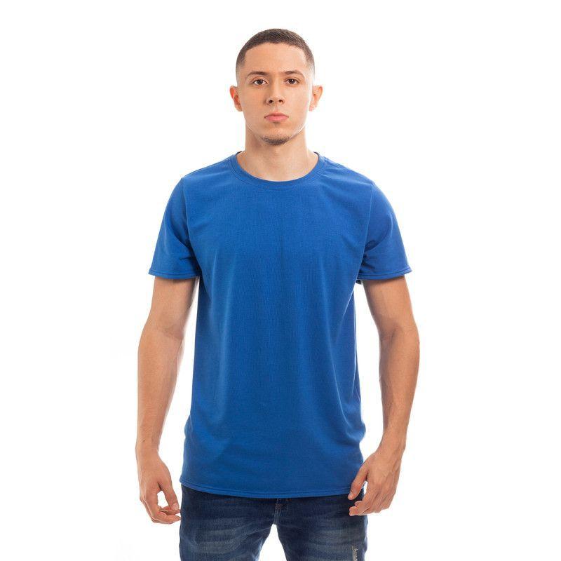 POLERA HOMBRE CUELLO REDONDO MANGA CORTA AZUL-5
