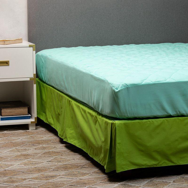 Cubrecolchon + Faldon Verde Arthome 1 Plaza-1