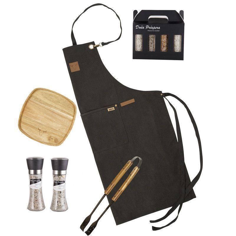 Set Parrillero 185 WAYU + Mix Sales Gourmet 6 Piezas Profesional-0
