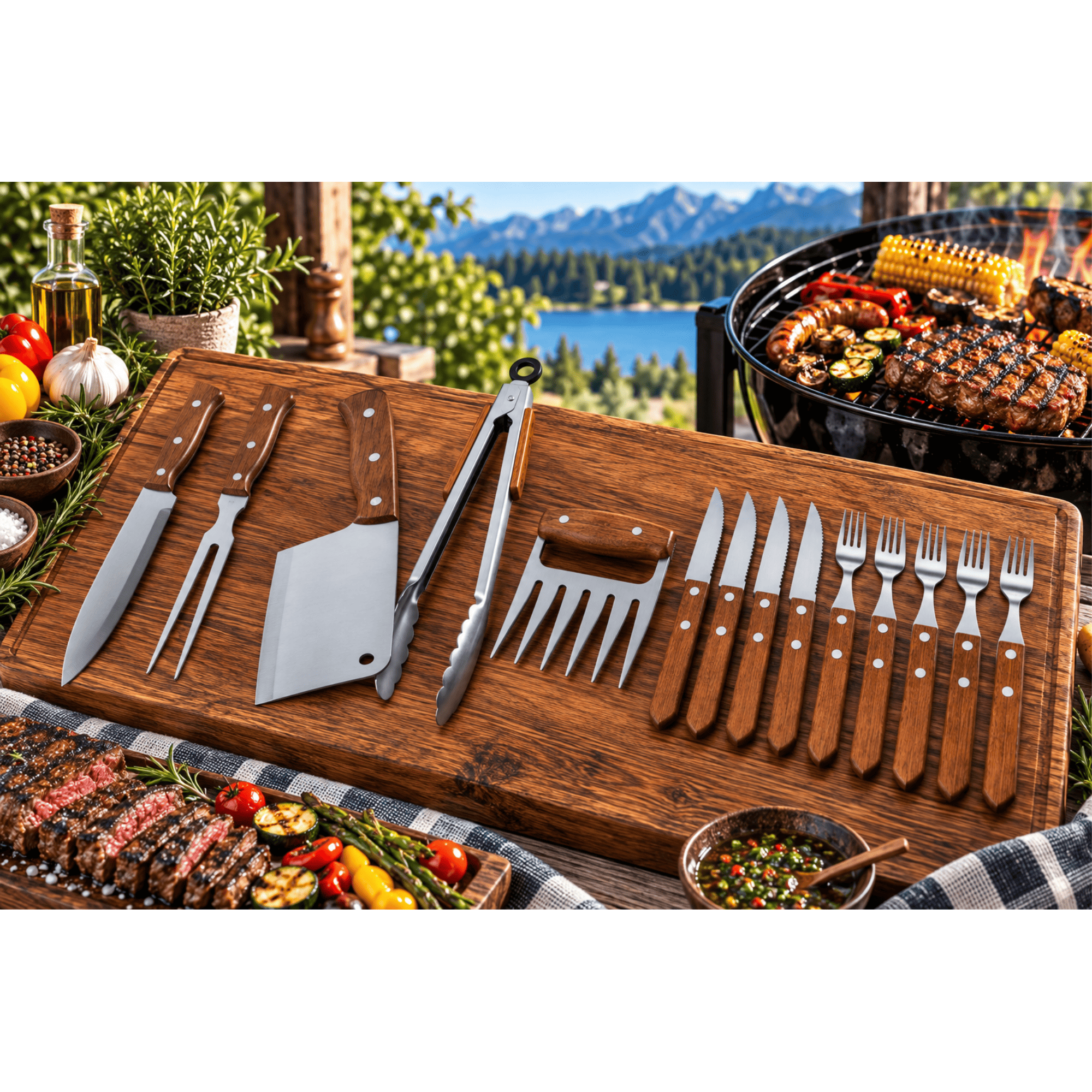 Set Parrilla 13 Piezas Acero Inoxidable Arthome PAR44-9