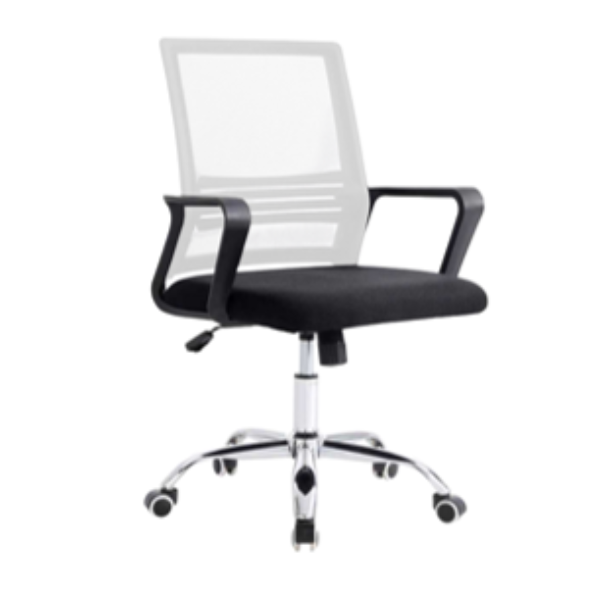 Silla de Oficina Negra y Blanca Ergonómica Ajustable Santiago-0
