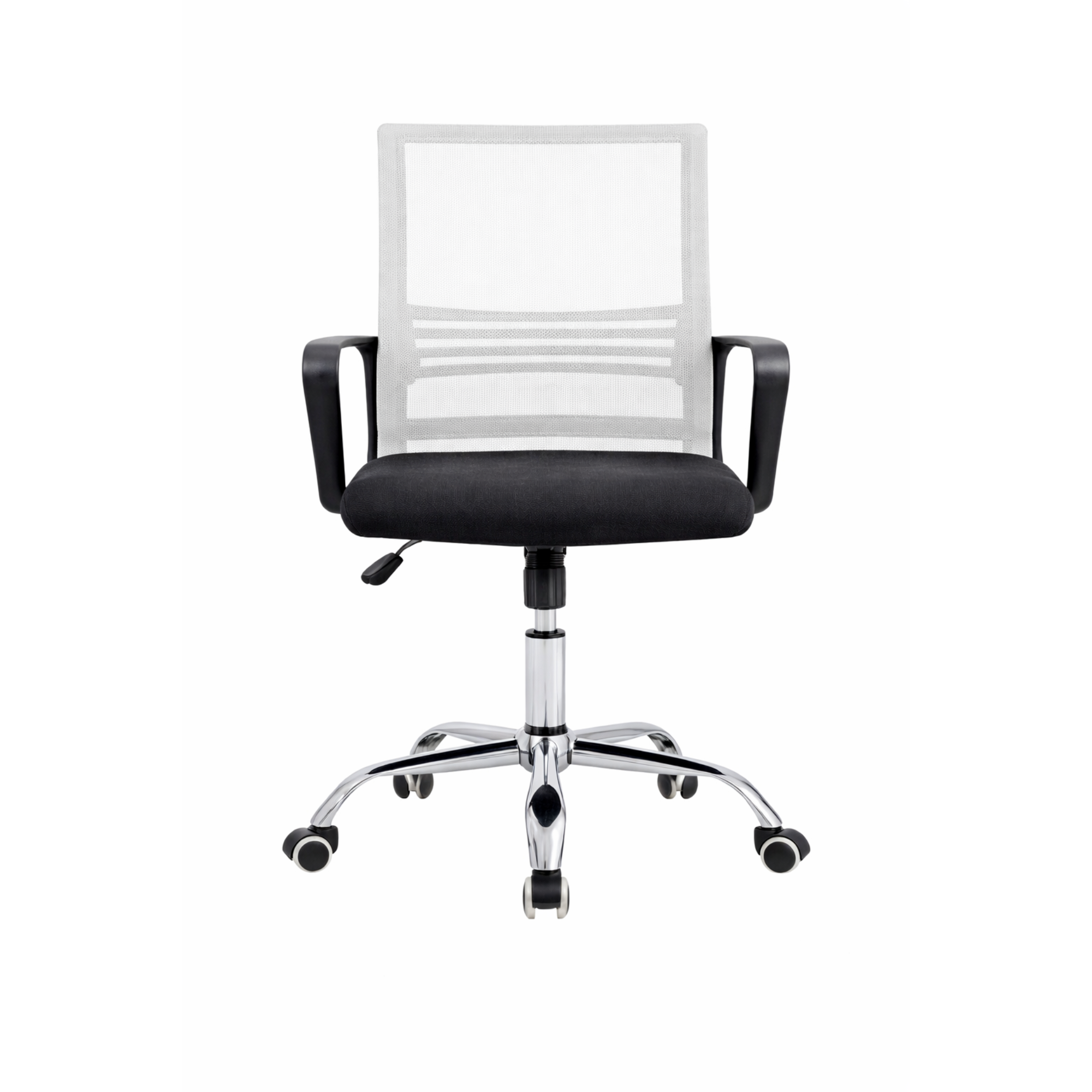 Silla de Oficina Negra y Blanca Ergonómica Ajustable Santiago-6