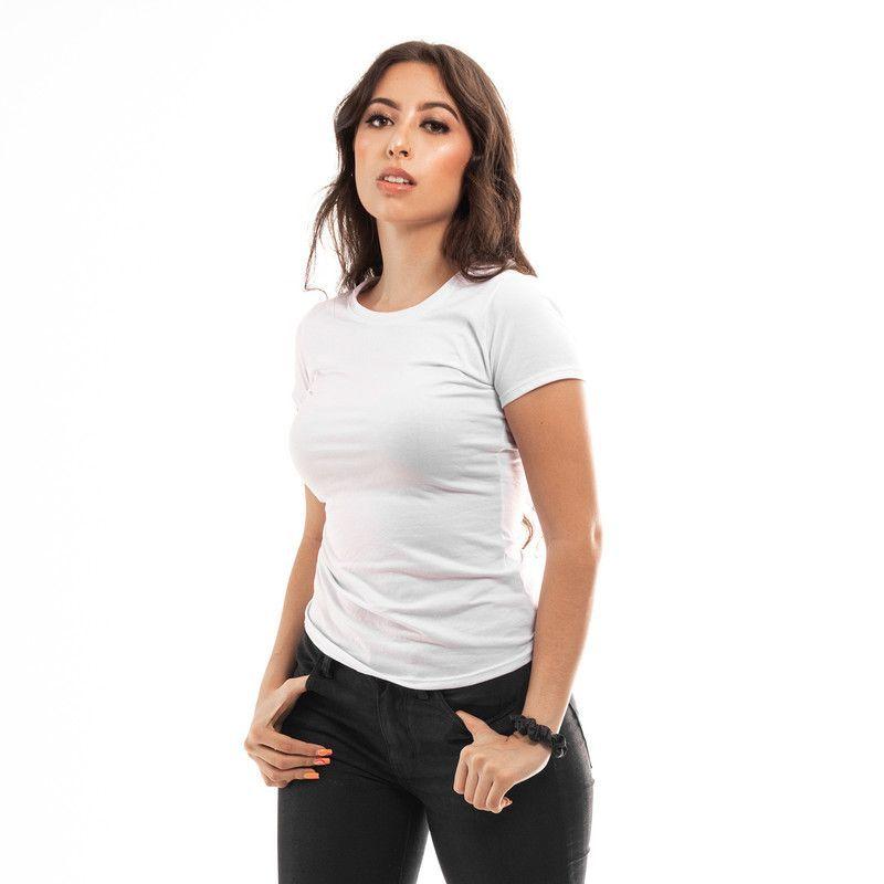 POLERA MUJER CUELLO REDONDO MANGA CORTA BLANCA-4